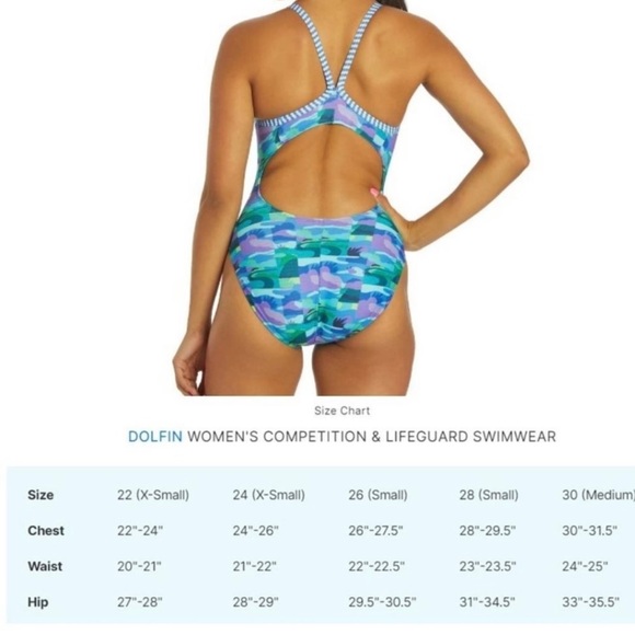 Dolphin UGLIES Practice TRAINING Swimsuit Bathing Suit One Piece 30 Medium - Picture 6 of 6